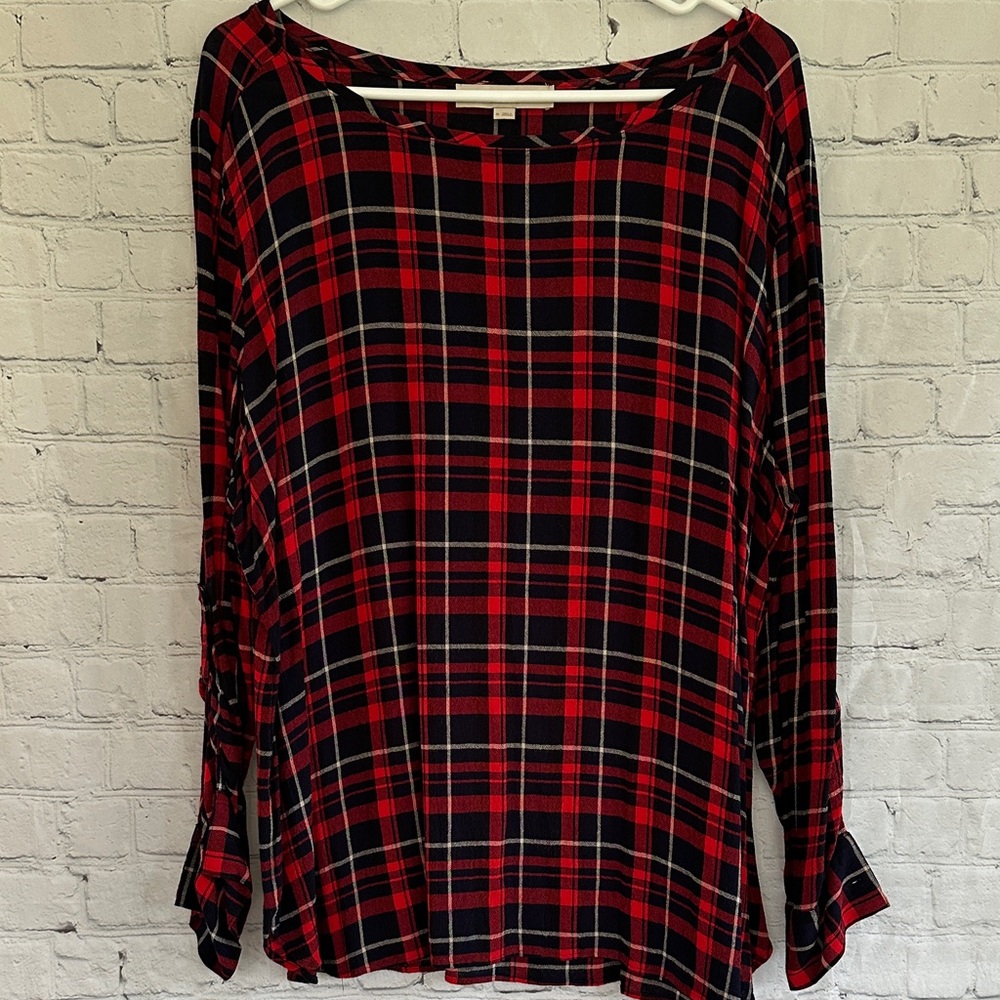 J. Crew Plaid Women’s Long-Sleeve Top